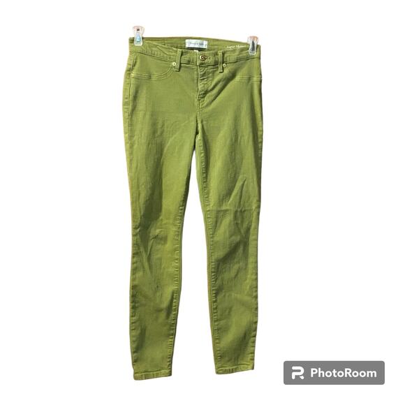 Henry and Belle Jeans 29 Super Skinny Ankle Rear Pockets USA Made Green - Picture 1 of 13